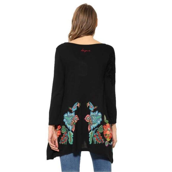 Desigual Black Floral Top | Size L - Picture 7 of 7
